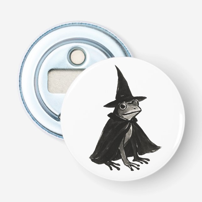 The Witch Frog – Ink Brush Halloween Design på Flasköppnare (Framsidan)