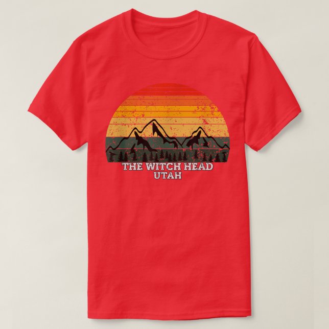 The Witch Head Utah Retro Vintage  T Shirt (Design framsida)
