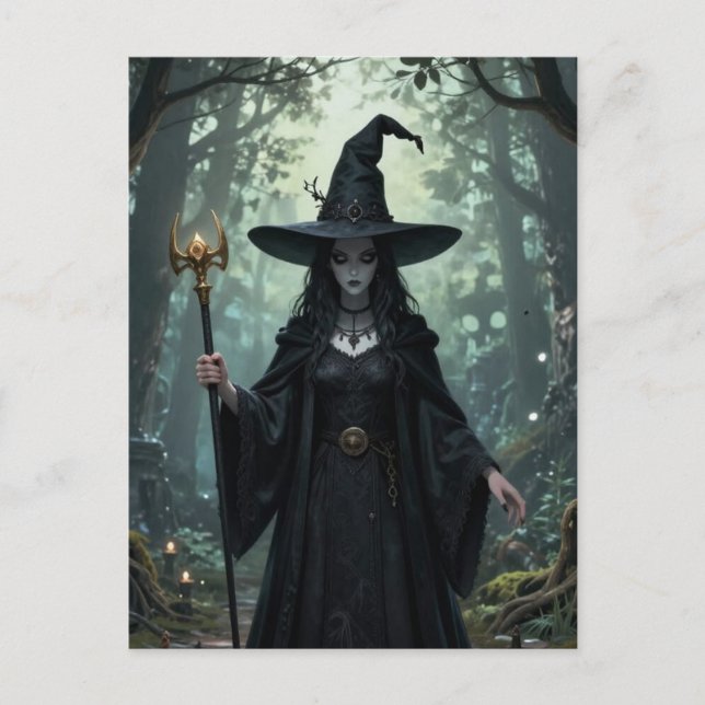 The witch in the forest  vykort (Framsida)