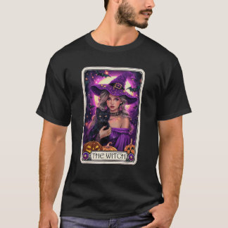 The Witch Tarot Card Halloween Gothic Witchy Vibes T Shirt