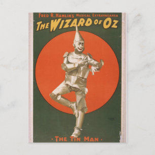 The Wizard of Oz, 'the Tin Man' Retro Theater Vykort