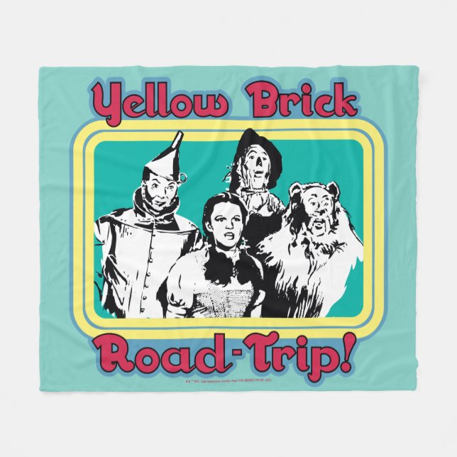 The Wizard Of Oz™ | Yellow Brick Road-Trip! Fleecefilt (Framsidan (Horisontell))