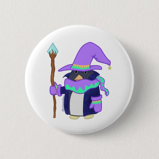 The Wizard Penguin Badge Knapp (Framsida)