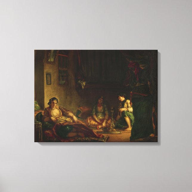 The Women of Algiers in their Harem, 1847-49 Canvastryck (Framsida)