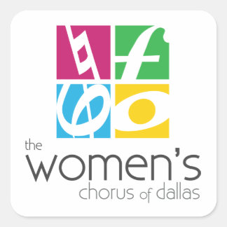 The Women's Chorus of Dallas logotyp Fyrkantigt Klistermärke