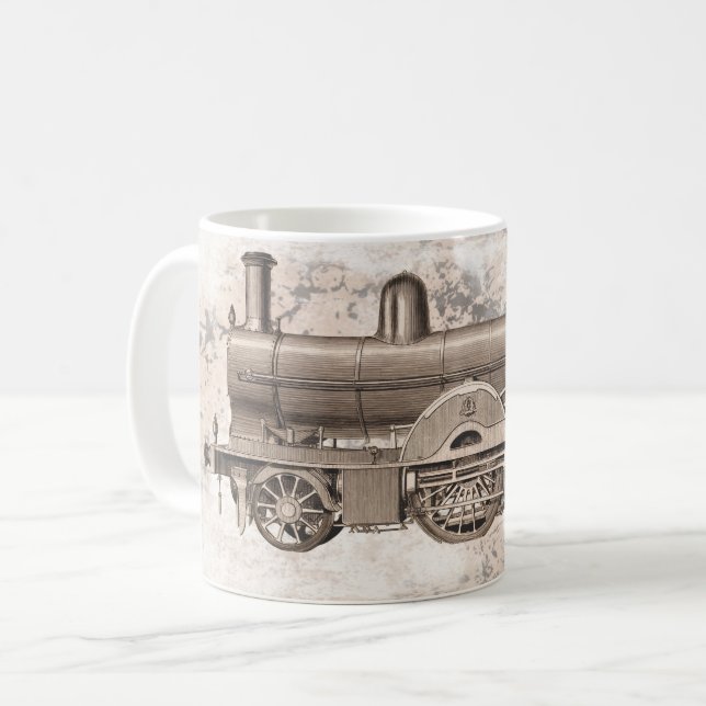 The wonderful age of steam locomotion kaffemugg (Framsida vänster)