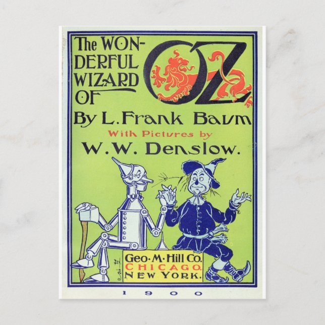 The Wonderful Wizard of Oz - 1900 Vykort (Framsida)