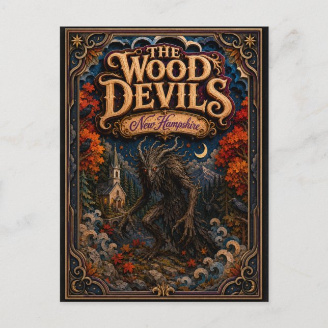 The Wood Devils New Hampshire Popcut Legends Vykort (Framsida)