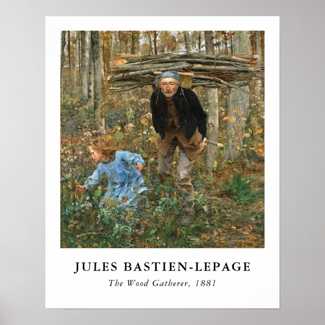 The Wood Gatherer - Jules Bastien-Lepage, 1881   Poster (Framsidan)