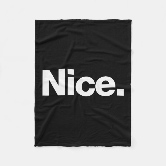 The Word Nice _ A Christmas Design That Says Nice  Fleecefilt (Framsidan)
