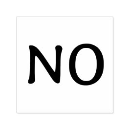 The Word No Funny Minimalist Statement Text Självfärgande Stämpel