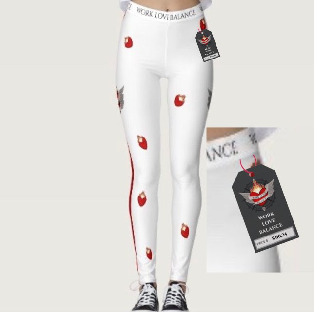 The WORK LOVE BALANCE Passion Heart and Flame Leggings (Skapare uppladdad)