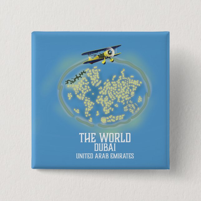 The World Dubai Förenade Arabemiraten karta Knapp (Framsida)