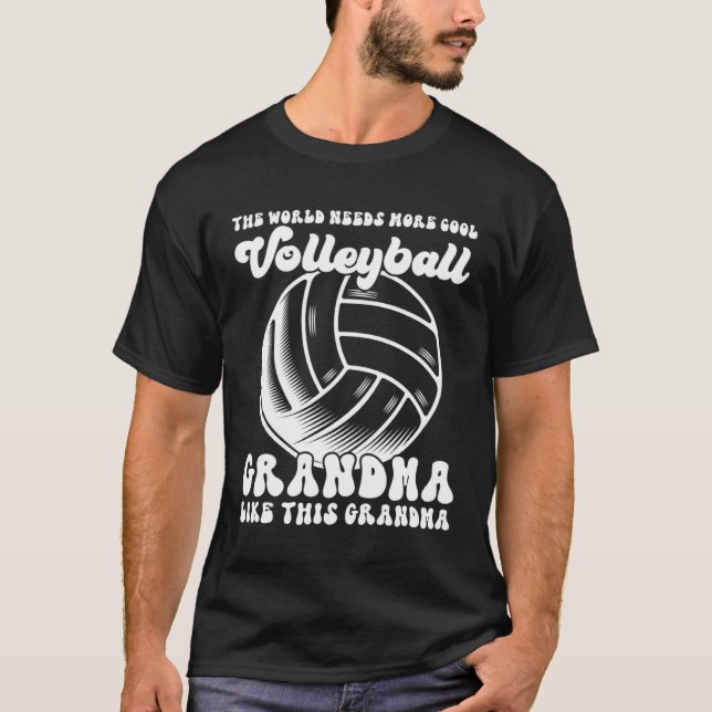 the world needs more cool volleyball grandma grand t shirt (Framsida)