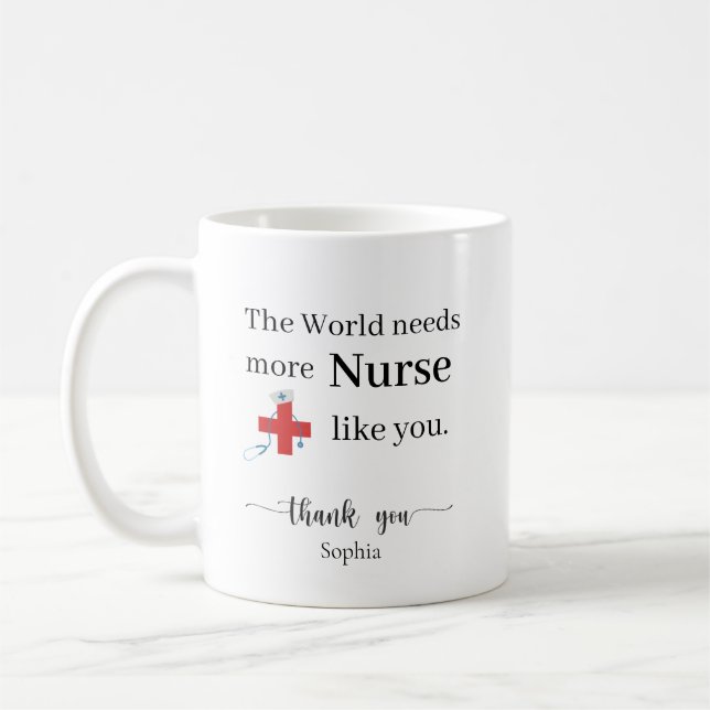 The World Needs More Nurse Like You Personalized Kaffemugg (Vänster)