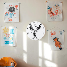 The World of Football Wall Clock Stor Klocka