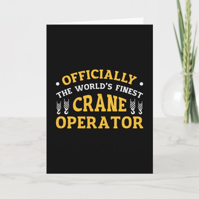 The World's Finest Crane Operator Construction Kort (Framsida)