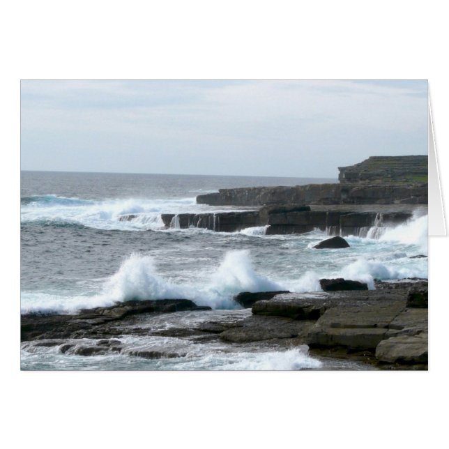 The Wormhole, Atlantic side of Inis Mor Hälsningskort (Framsidan Horizontal)