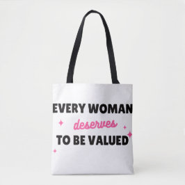 The Worth of a Woman – Tote Bag Tygkasse