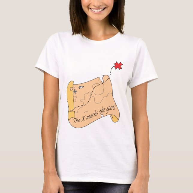 The X marks the spot Tee Shirt (Framsida)