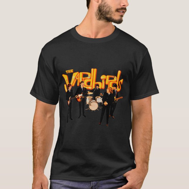 the yardbirds engelsk rockband distressed retro v t shirt (Framsida)