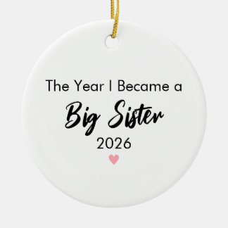 The Year I Became a Big Sister Christmas Julgransprydnad Keramik