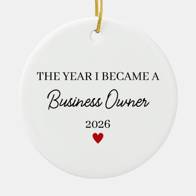 The Year I Became a Business Owner Julgransprydnad Keramik (Framsidan)