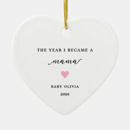 The Year I Became A Mama Baby Girl Ornament