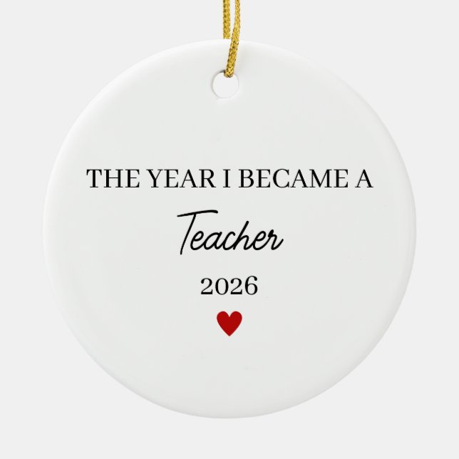 The Year I Became a Teacher Julgransprydnad Keramik (Framsidan)