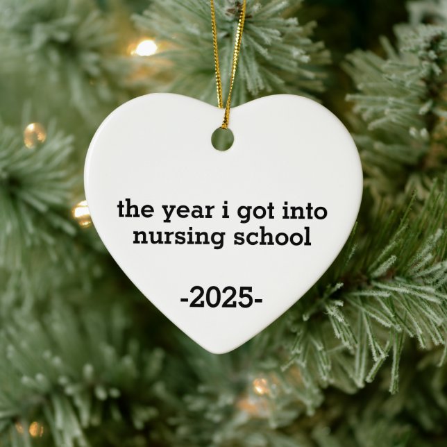  The Year I Got Into Nursing School, Personalized  Julgransprydnad Keramik (Träd)