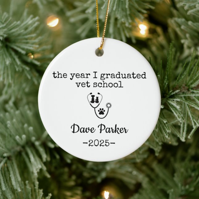 The Year I Graduated Vet School, Veterinary Gradua Julgransprydnad Keramik (Träd)
