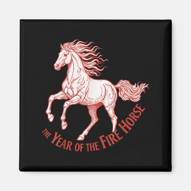 The Year Of The Fire Horse 2026 Celebration  Magnet (Framsidan)