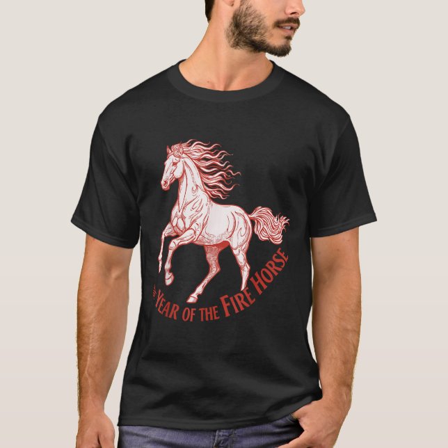 The Year Of The Fire Horse 2026 Celebration  T Shirt (Framsida)