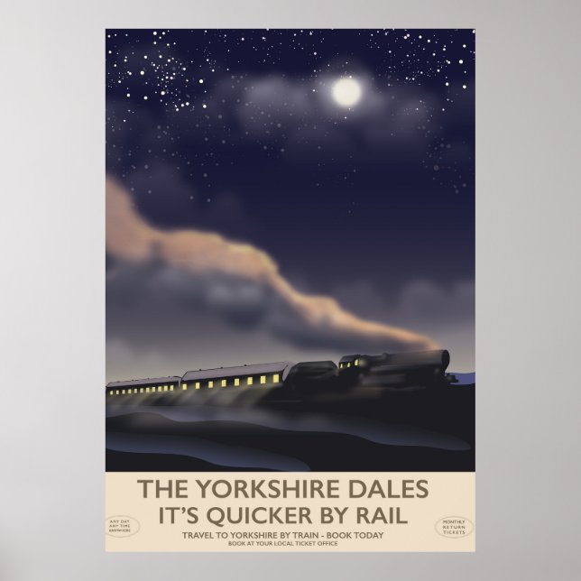 The Yorkshire Dales Railway-affisch Poster (Framsidan)