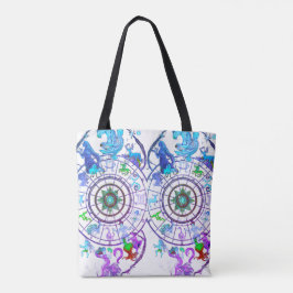 The Zodiac Astrological Signs  on a Tote Bag Tygkasse