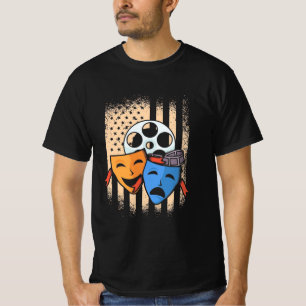 Theater Actor America Flagga T Shirt