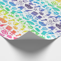 Theater Älskare Icons Wrapping Papper