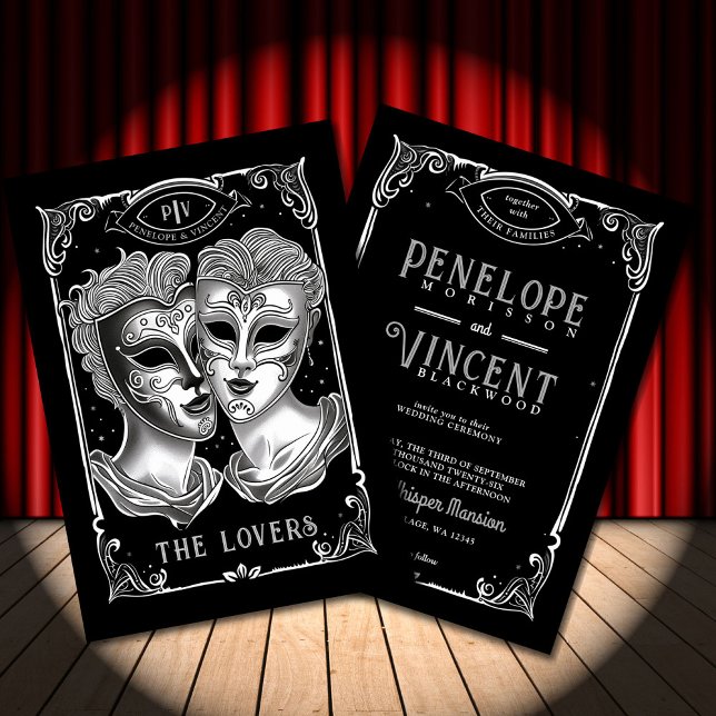 Theater Älskare | Tarot Bröllop Inbjudningar (Skapare uppladdad)