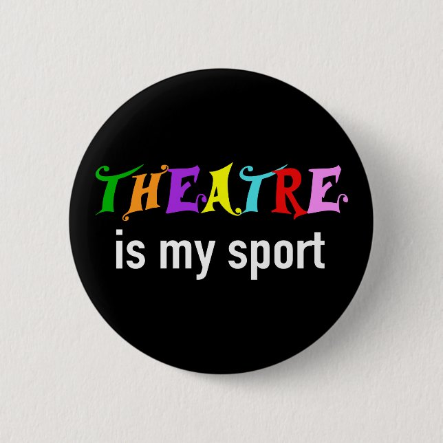 Theater är min sport - Lusteater Nerd Knapp (Framsida)