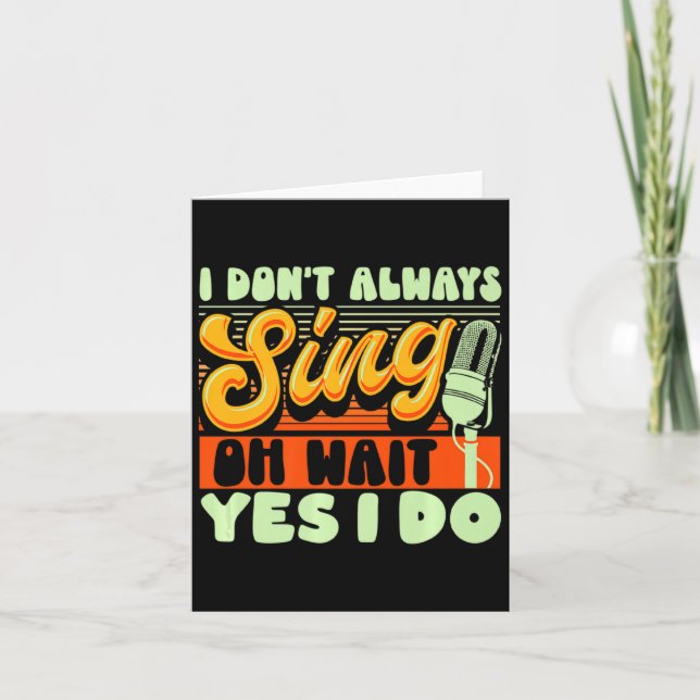 Theater Broadway Musical I Dont Always Sing  Kort (Framsida)