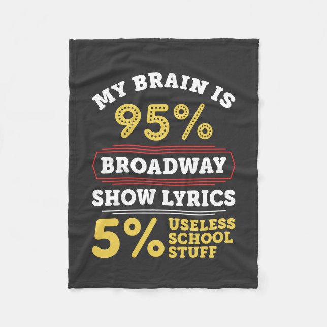 Theater - Broadway Show Lyrics Gifts Fleecefilt (Framsidan)