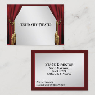 Theater Curtains Silver Skärm Visitkort