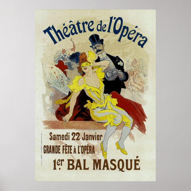 Theater de l'Opera ~ 1er Bal Masque Poster (Framsidan)