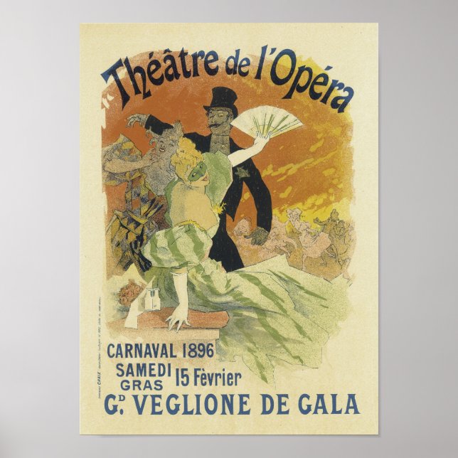 Theater De L'Opera, Jules Cheret Poster (Framsidan)