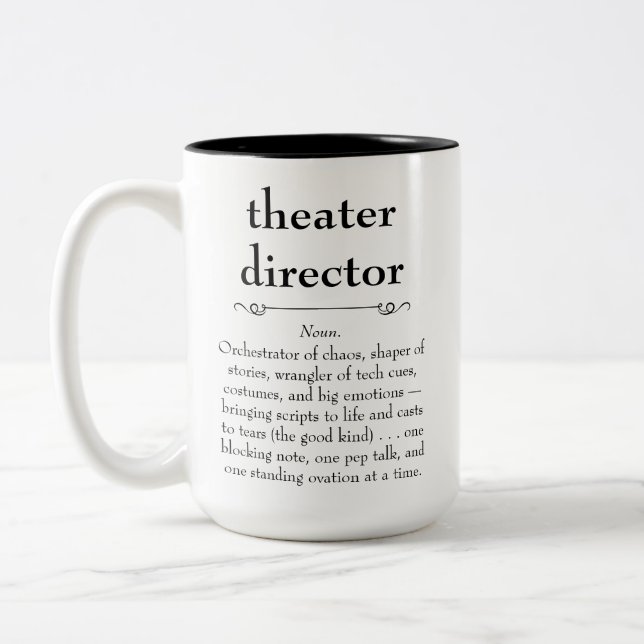 Theater Director Definition Tack Gift Två-Tonad Mugg (Vänster)
