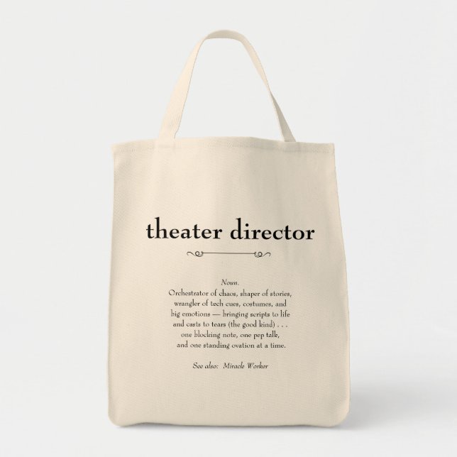 Theater Director Definition Tack Gift Tygkasse (Framsidan)