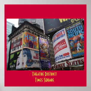 Theater District - Times Square Poster