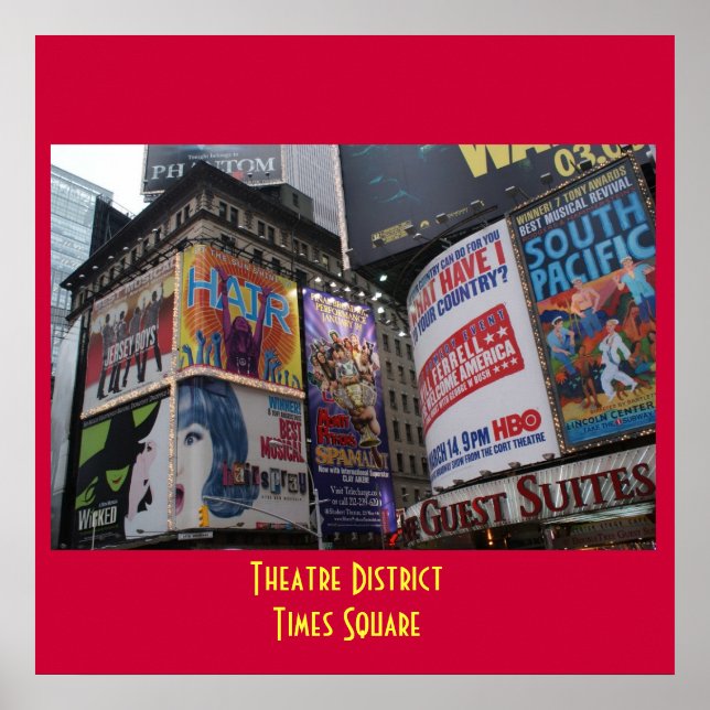 Theater District - Times Square Poster (Framsidan)