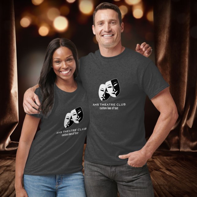 Theater Drama Klubb Mask Anpassningsbar Thespian N T-shirt (Skapare uppladdad)