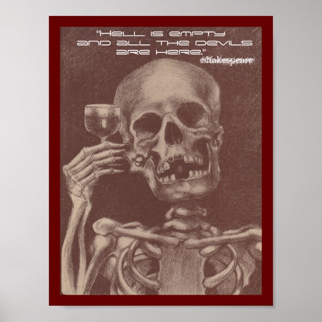 Theater helvetet är tomt djävulen är här Shakespea Poster (Framsidan)